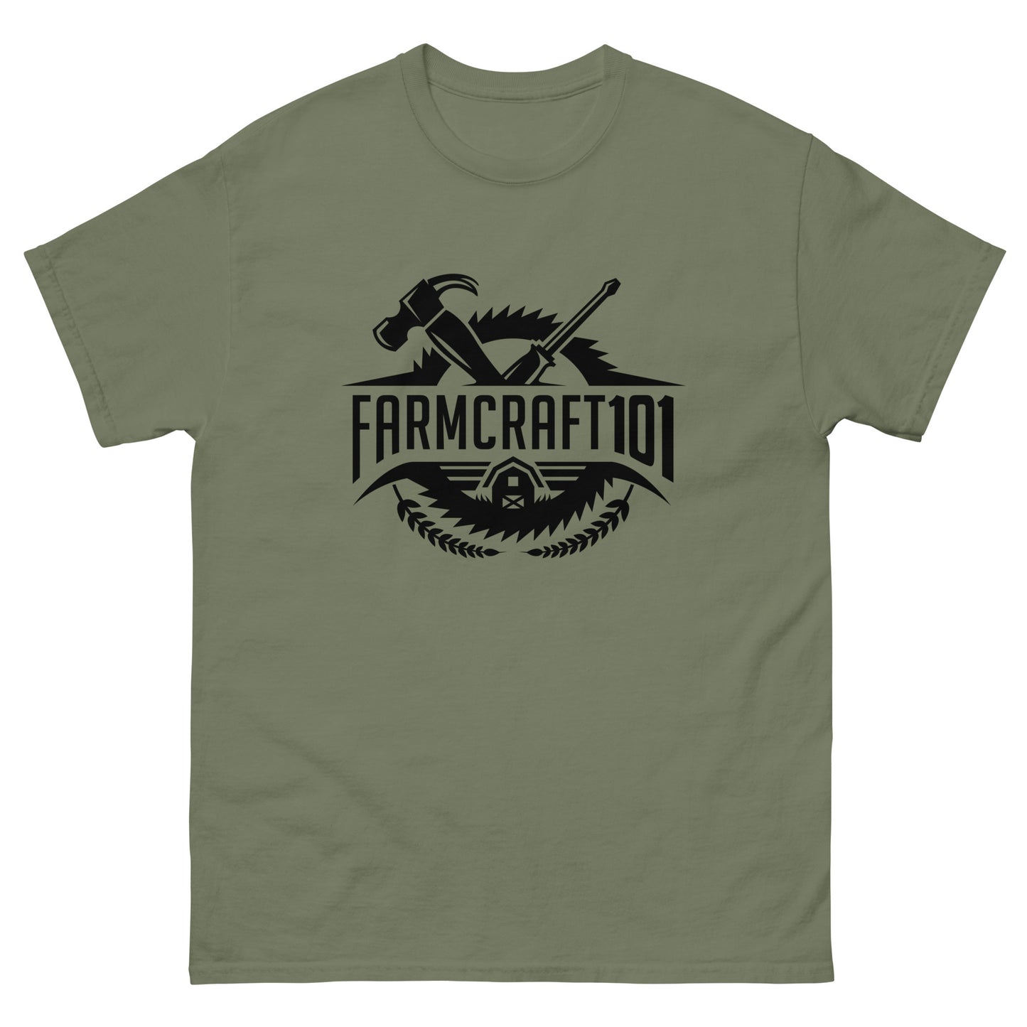 FarmCraft101 Black Logo classic value tee