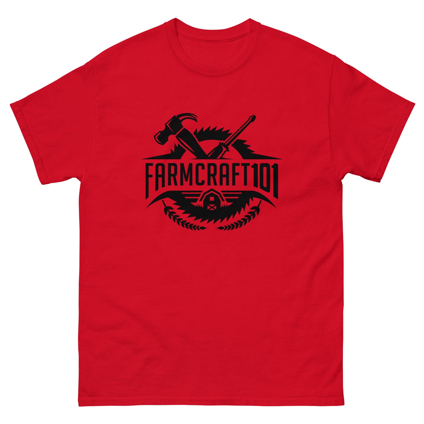 FarmCraft101 Black Logo classic value tee