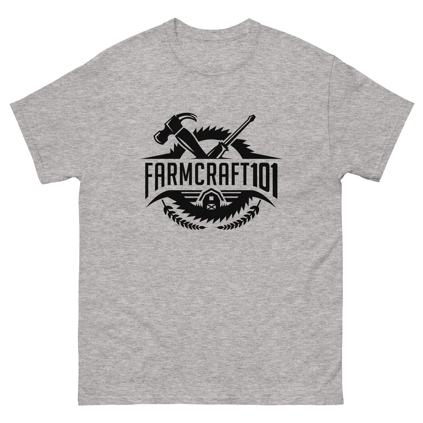 FarmCraft101 Black Logo classic value tee