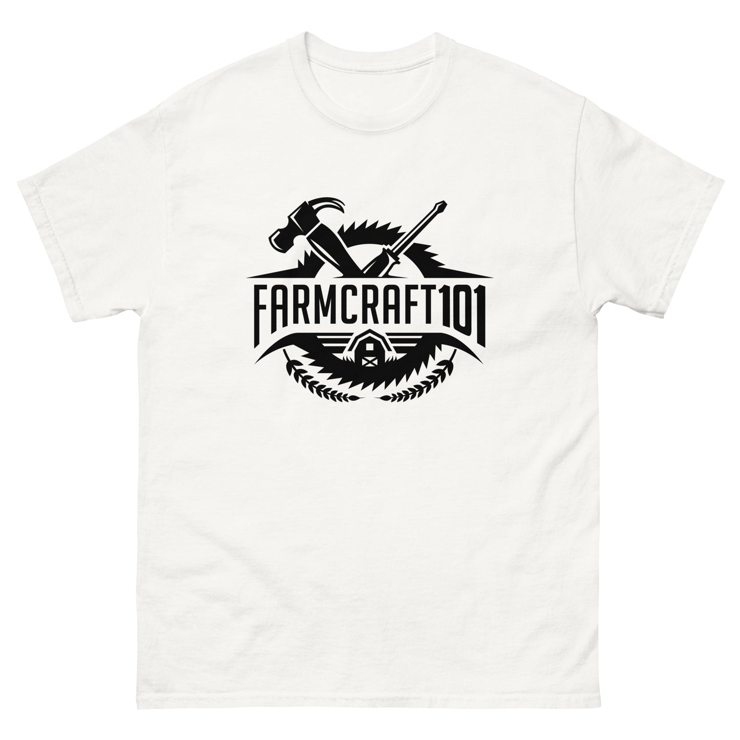 FarmCraft101 Black Logo classic value tee