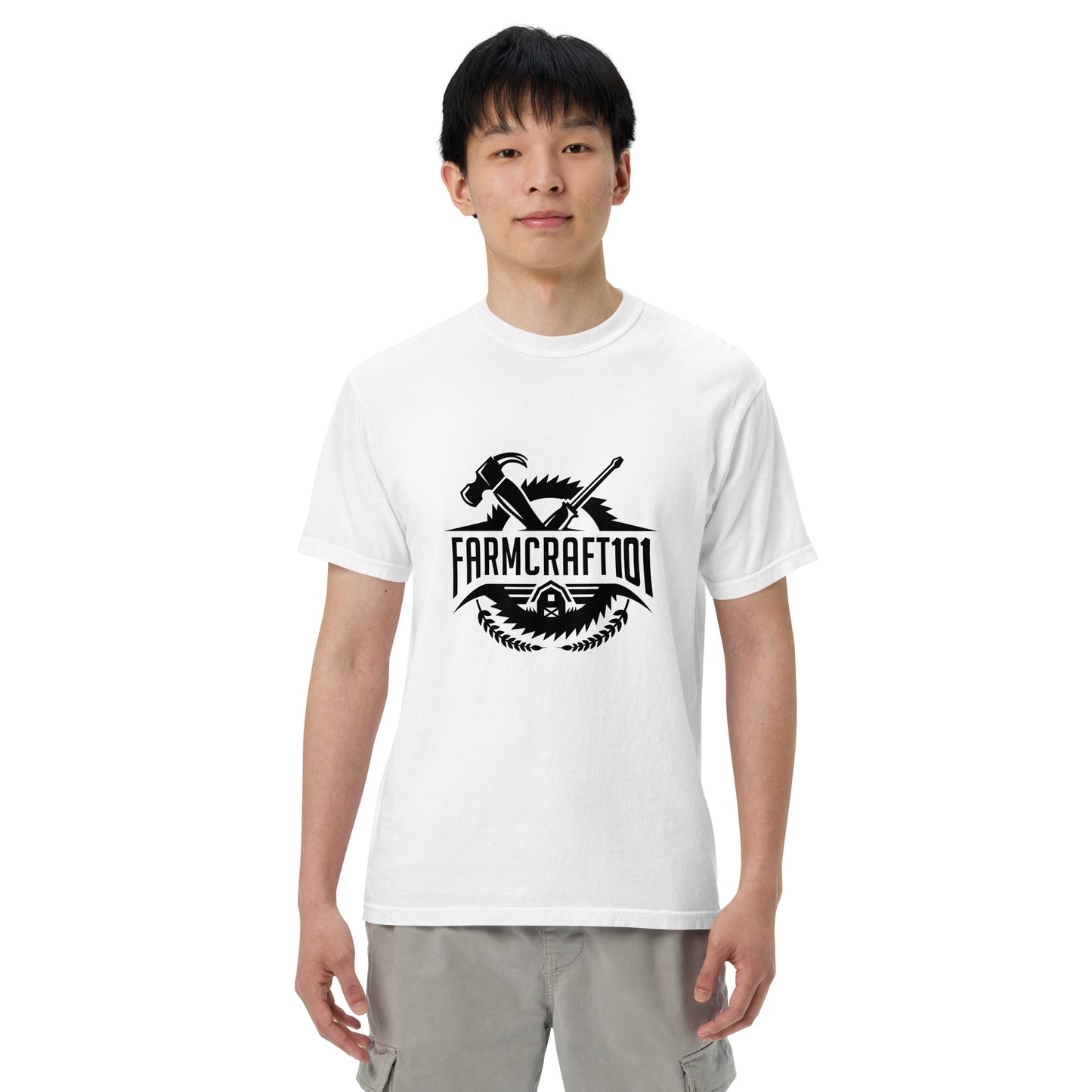 Heavyweight t-shirt FarmCraft101 logo t-shirt