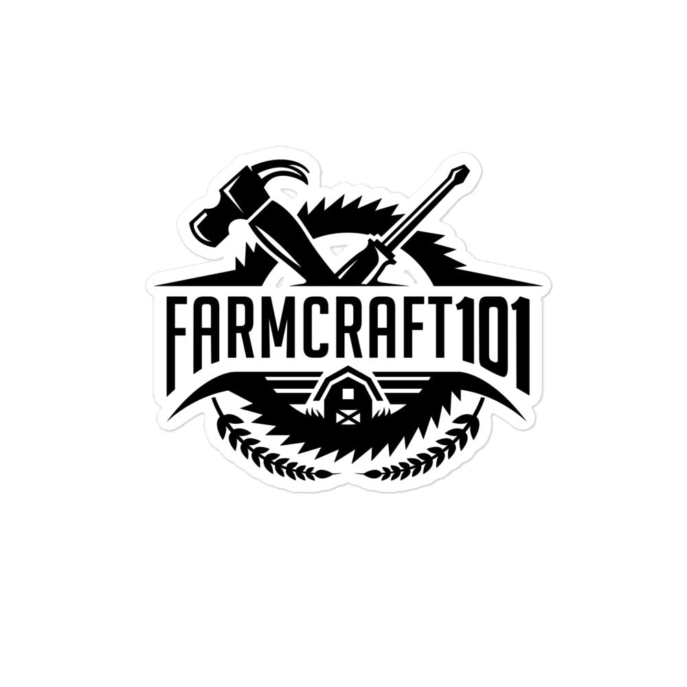 FarmCraft101 Logo Bubble-free stickers