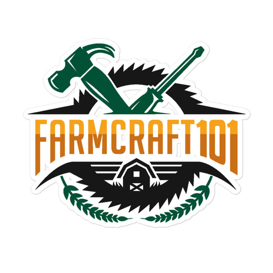 FarmCraft101 Logo Color Bubble-free stickers